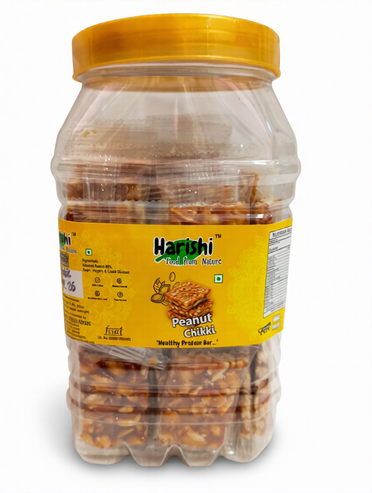 Harishi Peanut Chikki (protein bars) made with roasted peanut and jaggery.