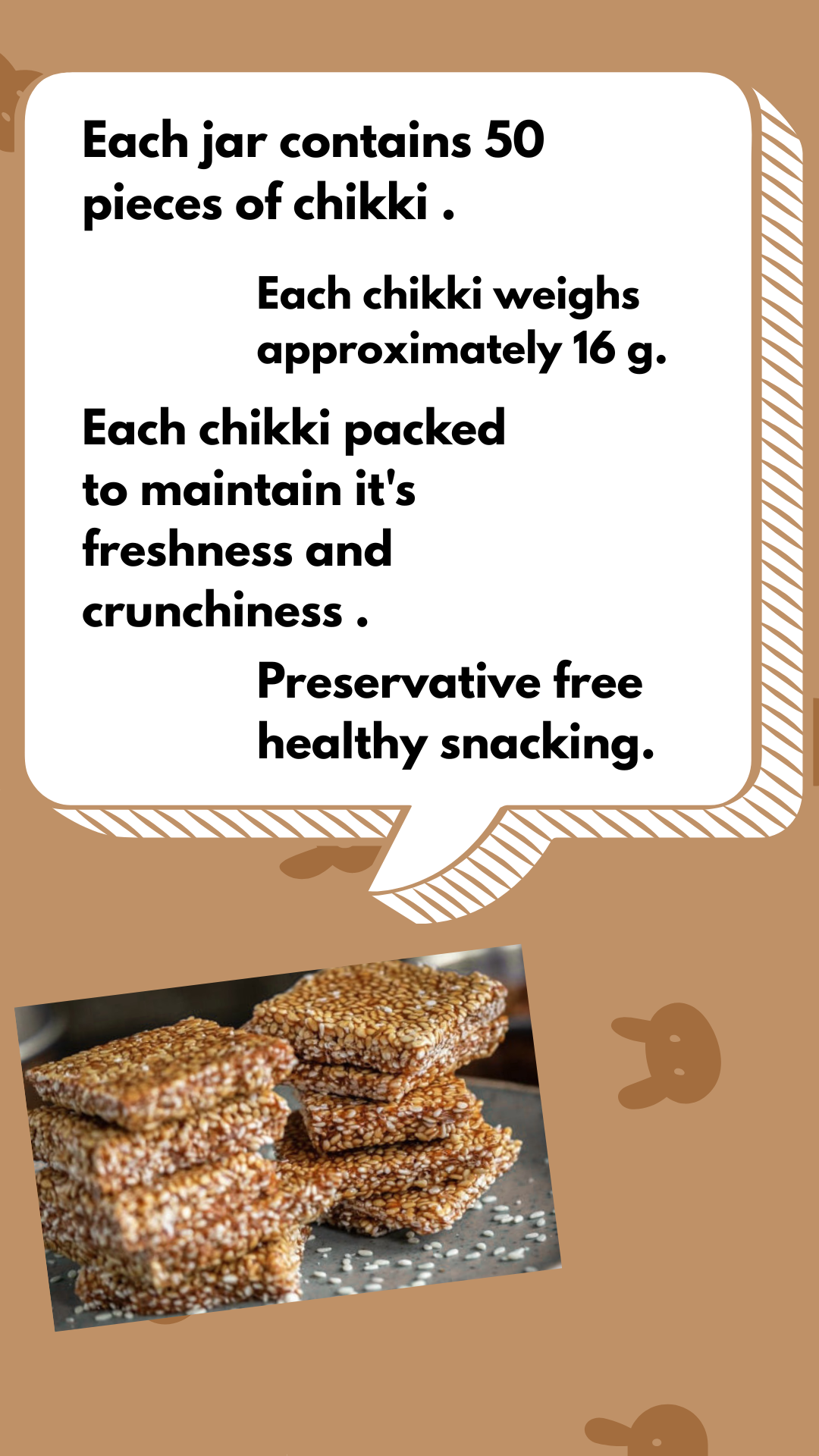 Harishi sesame chikki (til chikki) bars made with sesame and jaggery, preservative-free snacking for good health.